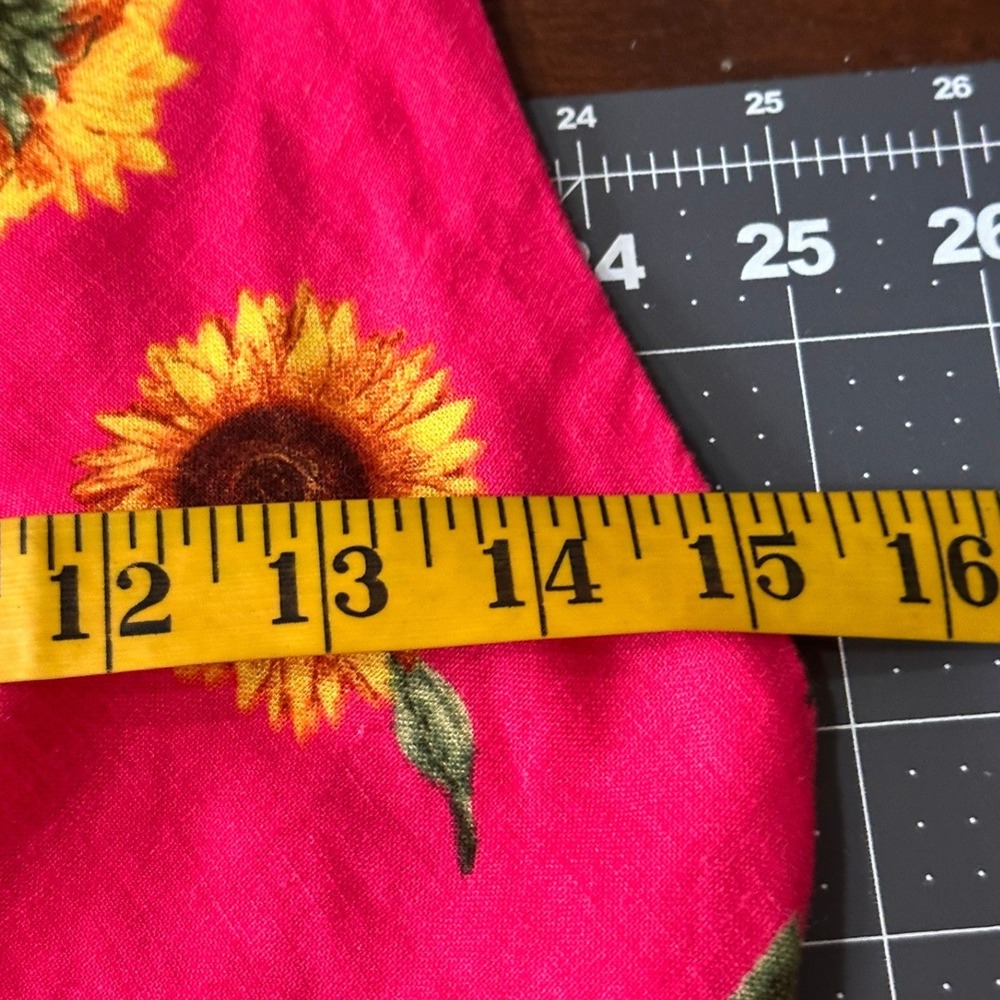 Farm Rio Brazil Sunflower Maxi Dress Sz XS Pink Floral Halter Boho Summer V-Neck - Picture 10 of 14